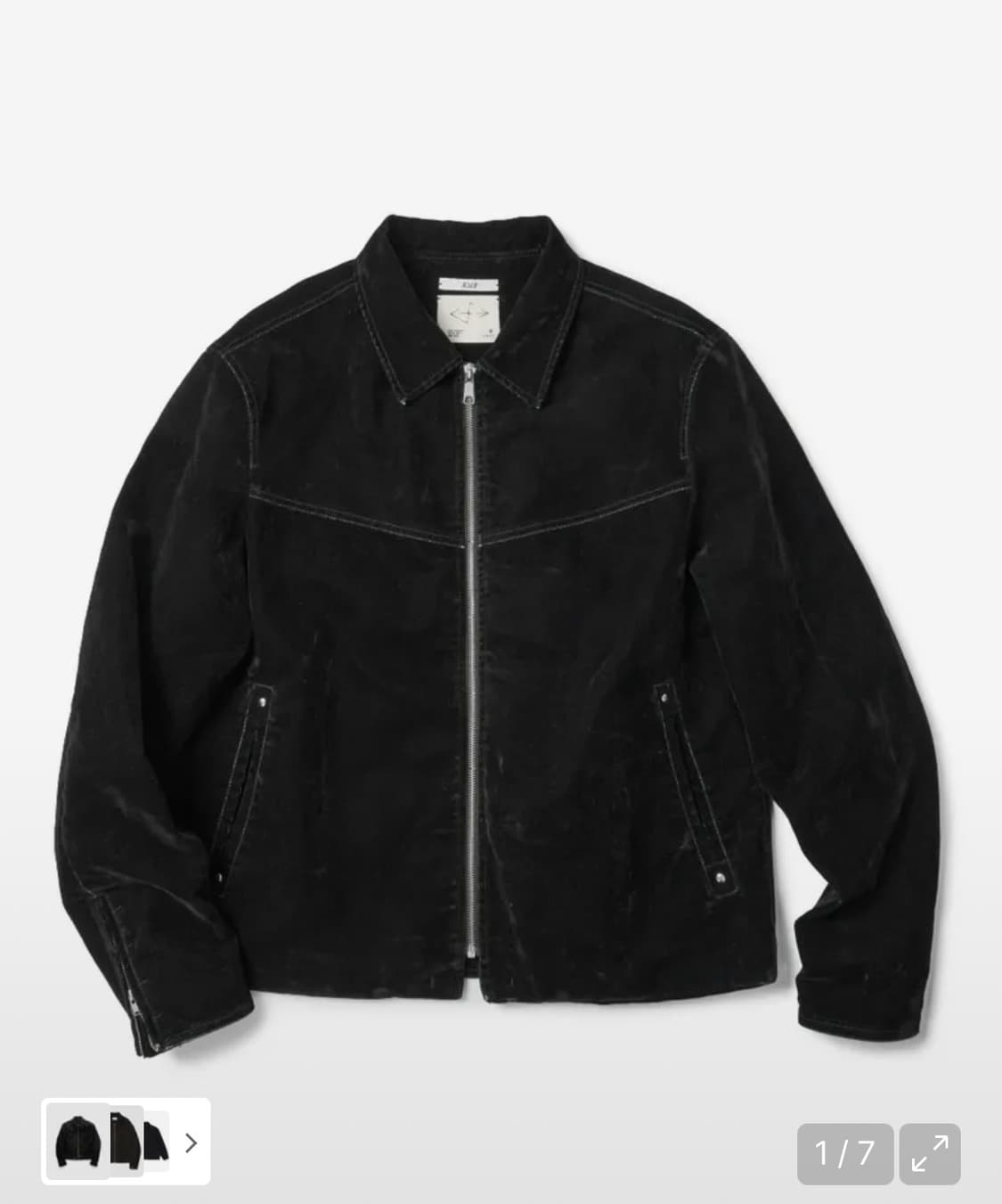 (새상품) etce 이티씨이 벨벳 데님 이브닝 자켓 L 상품이미지1