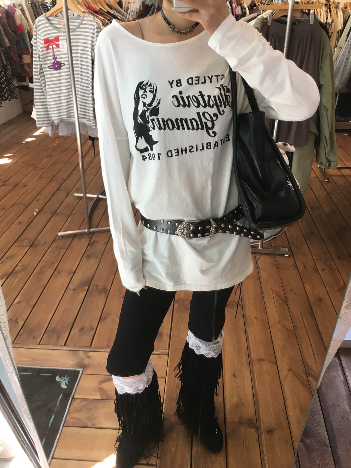 히스테릭글래머 히스걸 화이트 원피스 상품이미지2