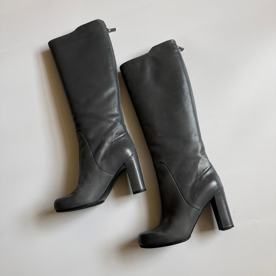 질샌더 그레이 레더 롱부츠 36 상품이미지2