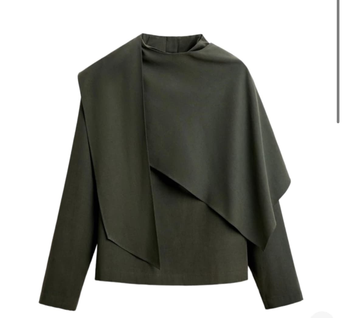 ZaraXNanushka 풀라드 스카프 셔츠 XL 상품이미지2