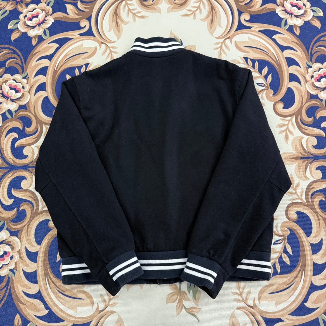 (L)나이키 Nike 어센틱 울 바시티 자켓(블랙,검흰) 상품이미지6