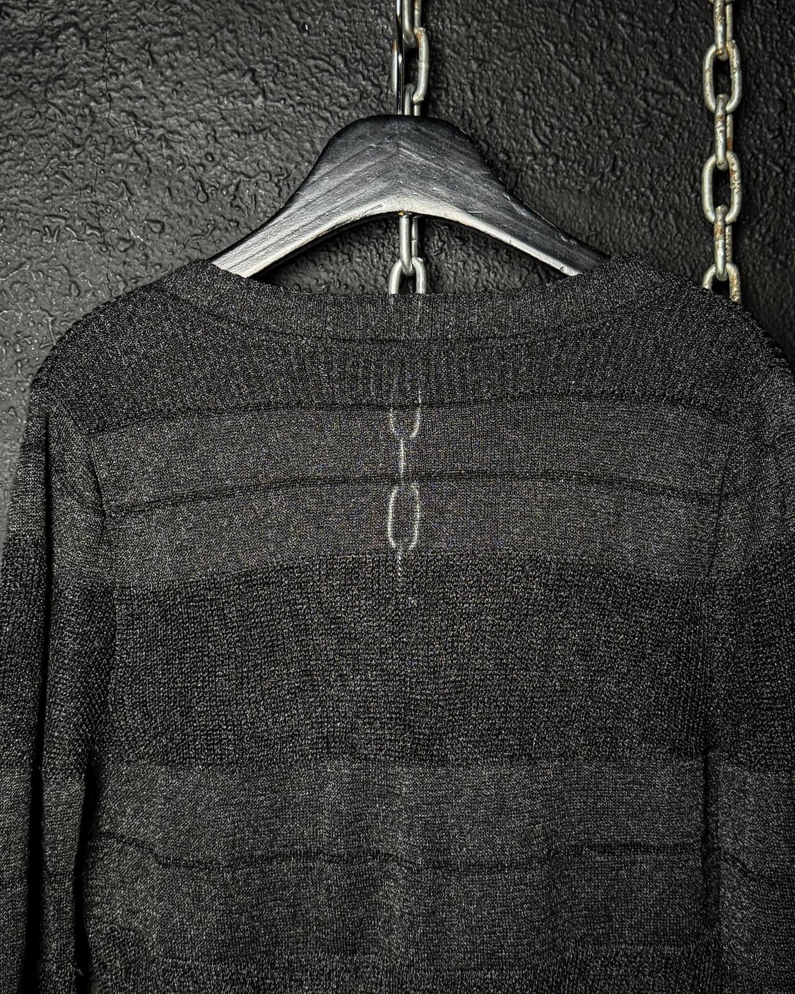 Sheer Stripe V-Neck Knit 상품이미지6