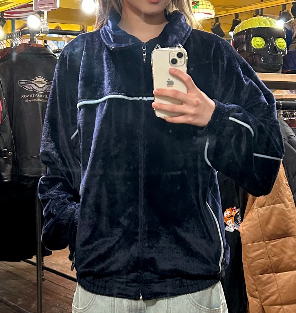 [HI] VTG 벨벳 져지 네이비 상품이미지2