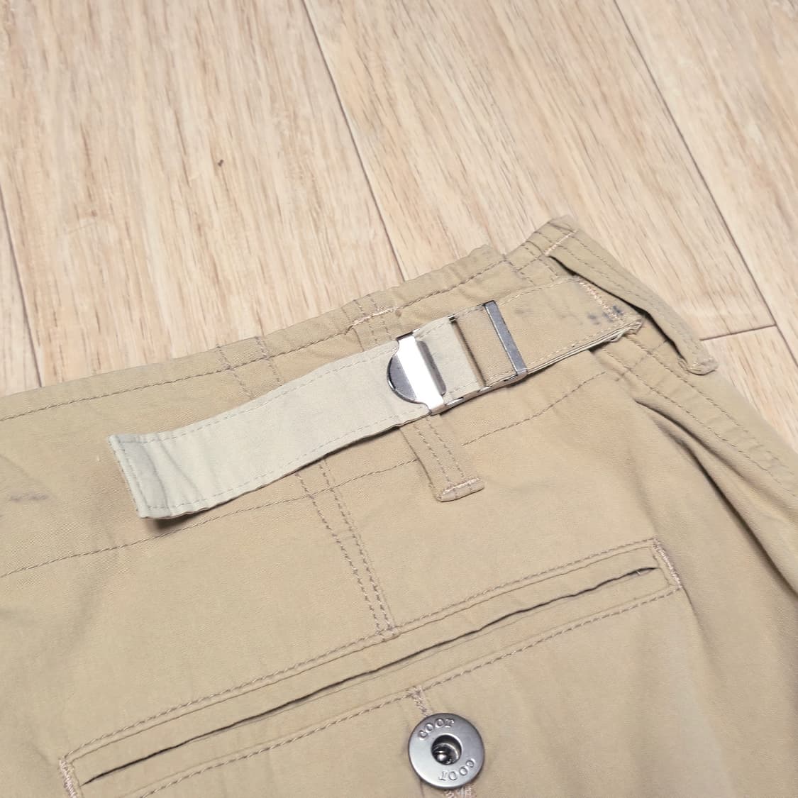 S) 쿠어 베이지 코튼 와이드 치노팬츠 상품이미지6