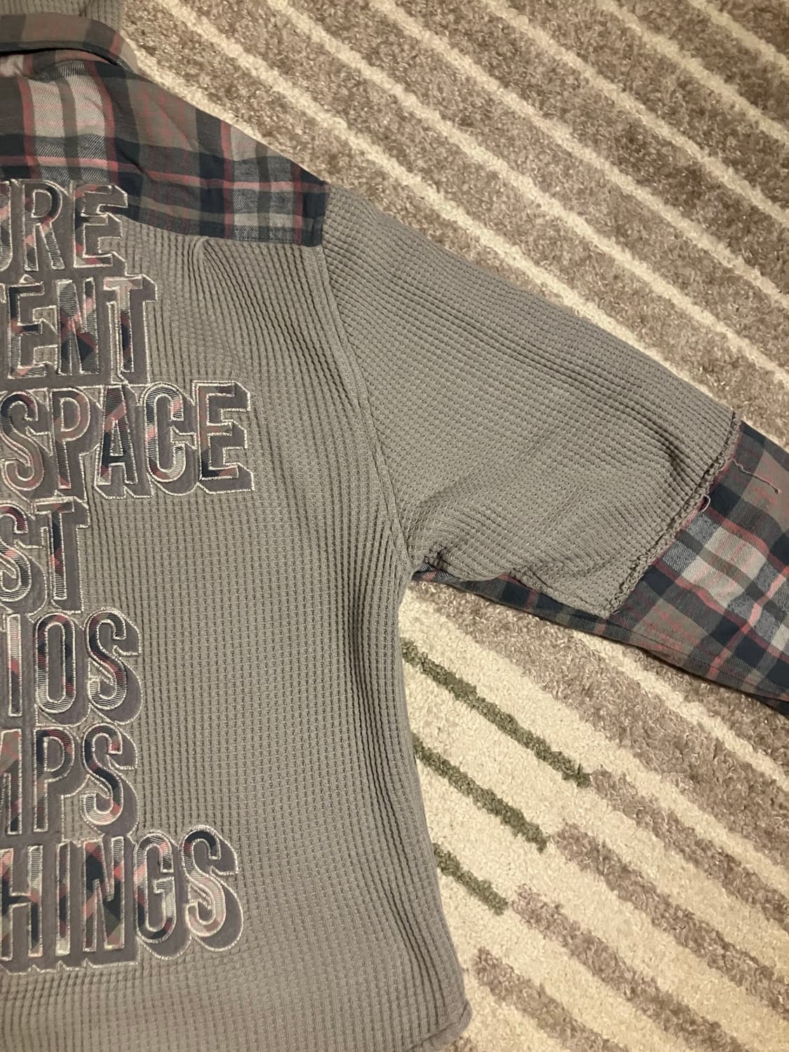 디스이즈네버댓 플레이드 체크후드 셔츠 그레이 S 상품이미지7