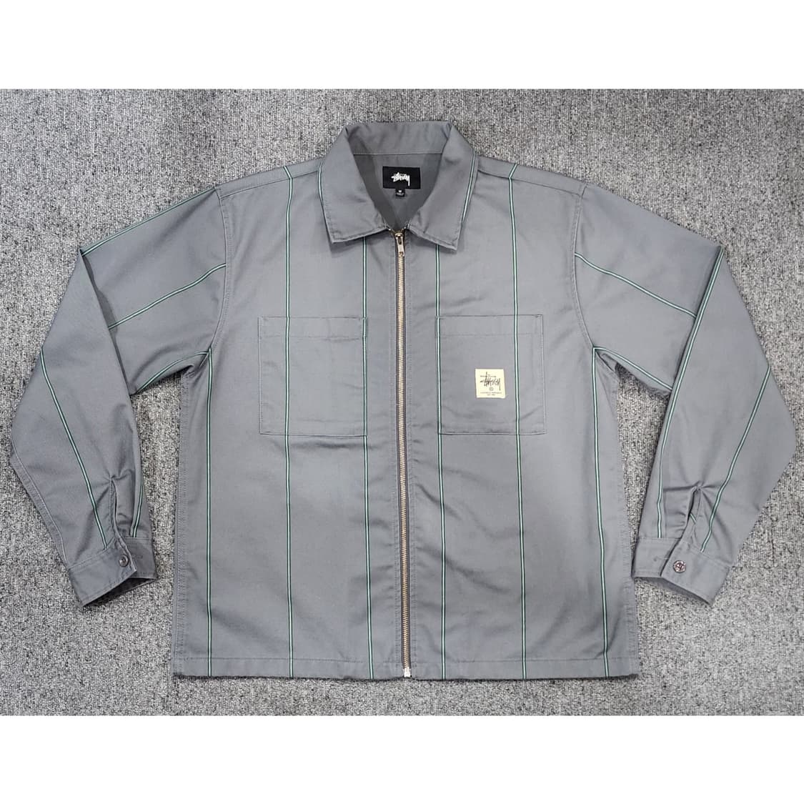 STUSSY 스투시 포켓 워크 집업 자켓 워크 집업 셔츠 M 상품이미지1