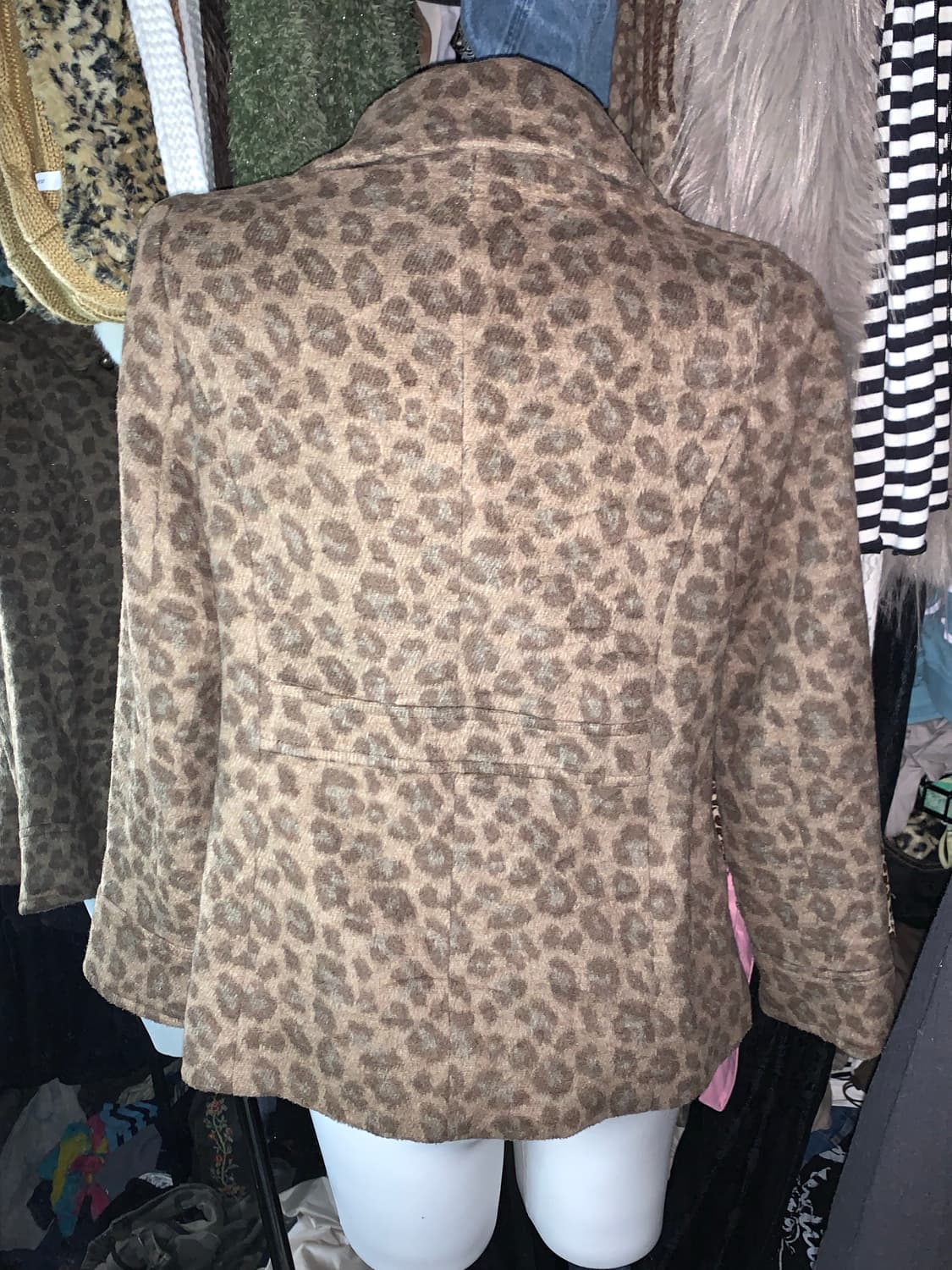y2k 갸루 금장 레오파드 코트 상품이미지2