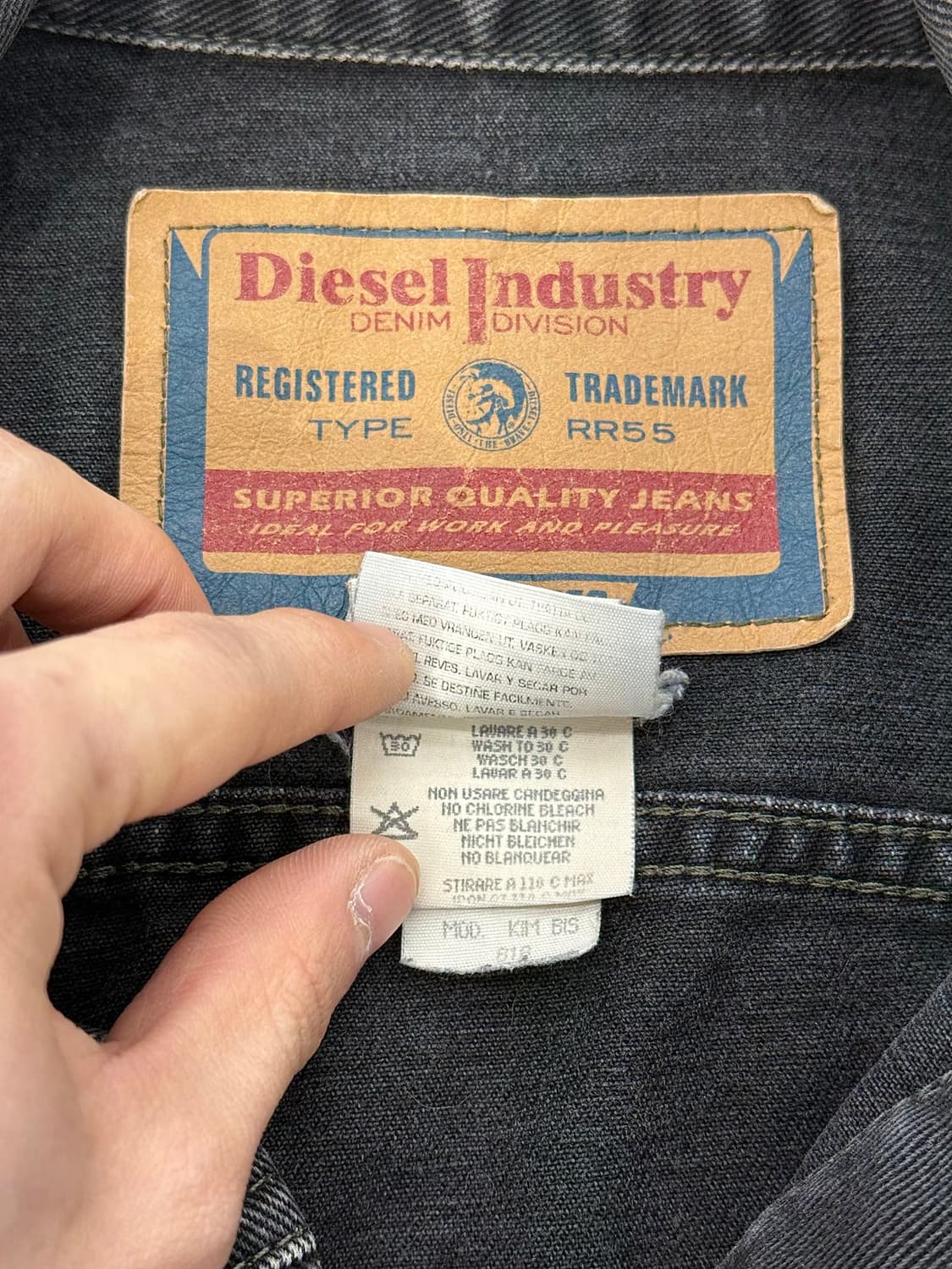 디젤 인더스트리 에지 워시드 데님 베스트 상품이미지7