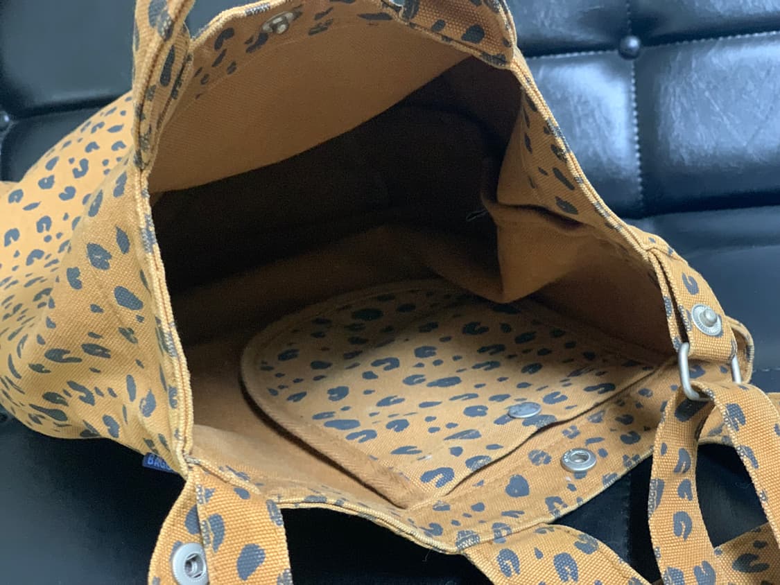 Baggu 바쿠 레오파드/호피 캔버스 숄더백 상품이미지8