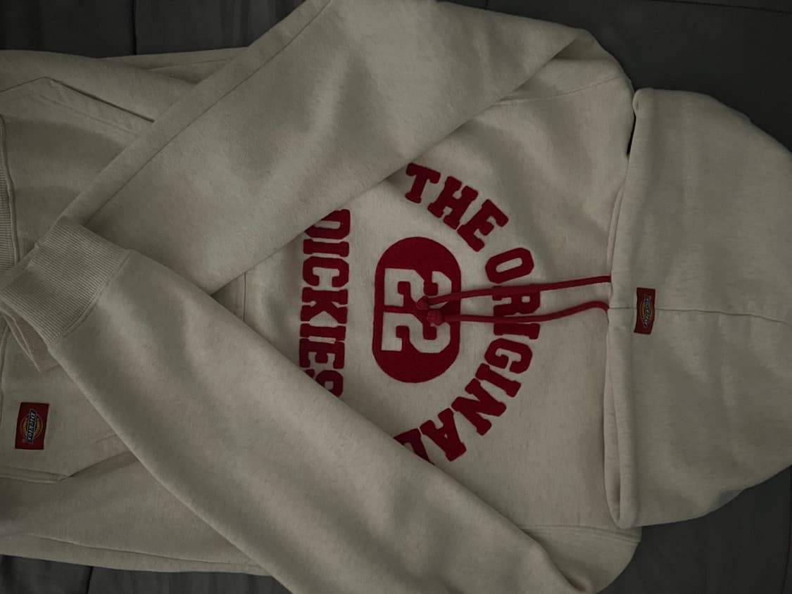 디키즈 오트밀 레드 자수로고 후드티 상품이미지1