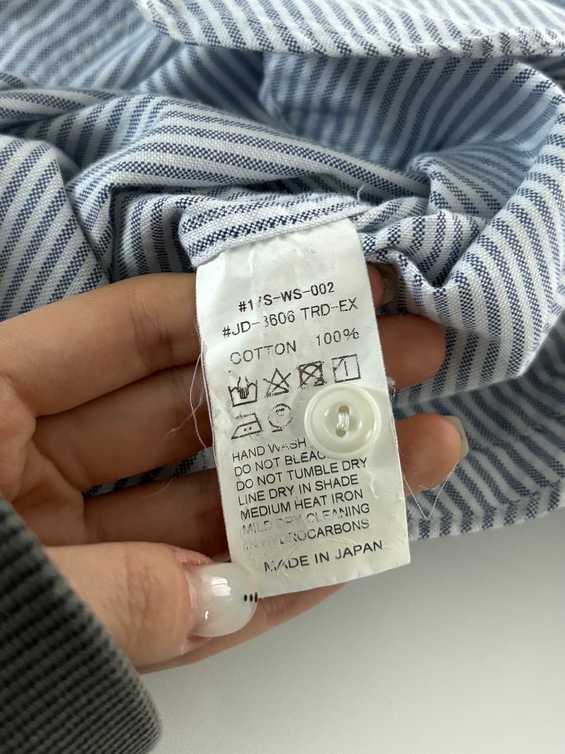 DANTON 단톤 논카라 스트라이프 셔츠 상품이미지6