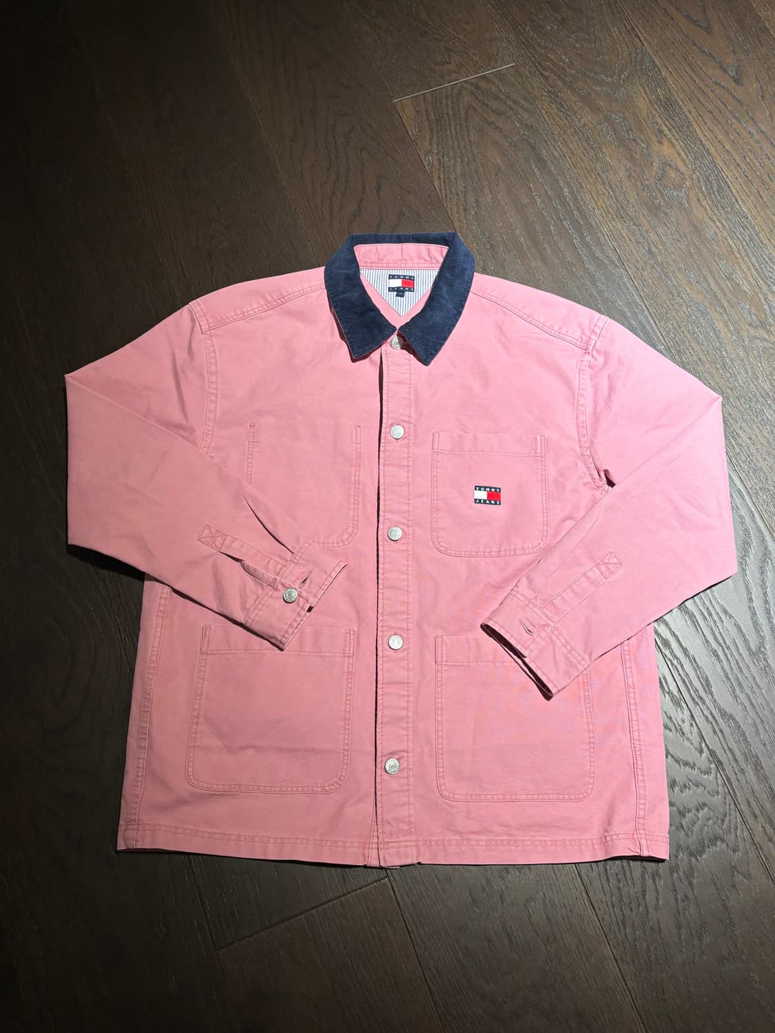 25FW 타미힐피거 캔버스 코듀로이 칼라 오버셔츠 상품이미지1