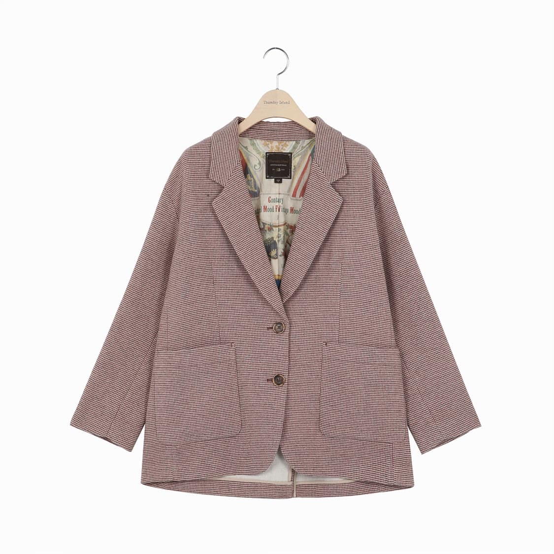 써스데이 아일랜드 빈티지스타일 체크자켓 상품이미지1