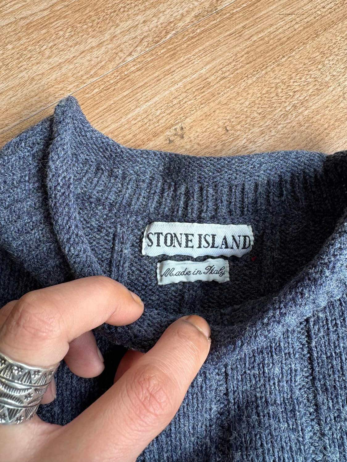 90s Stone island 그린엣지와펜 니트 상품이미지5