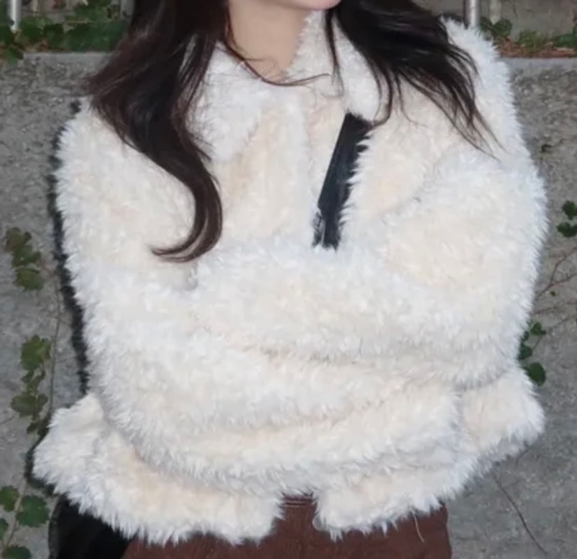 로베 퍼 카라 숏 자켓 상품이미지3