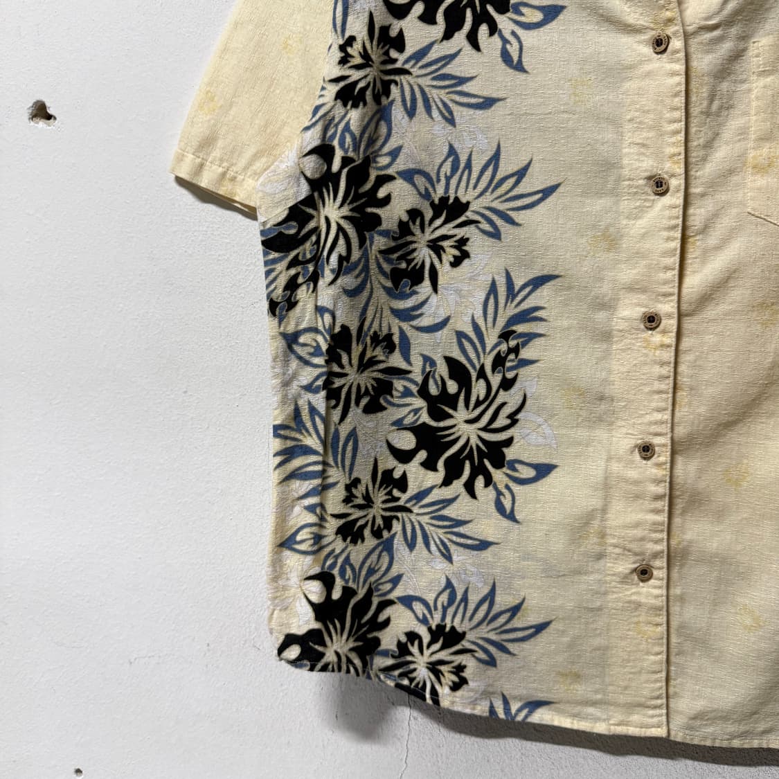 VTG 빈티지 재패니즈 오리엔탈 모노그램 린넨 반팔 셔츠 상품이미지5
