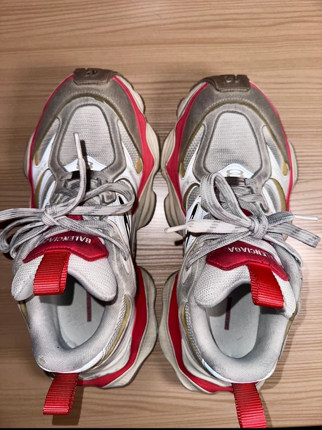 (42)발렌시아가 카고 스니커즈 레드 상품이미지5