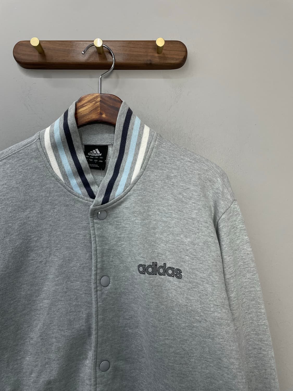 아디다스 코튼 그레이 백로고 자켓 H1332 상품이미지3