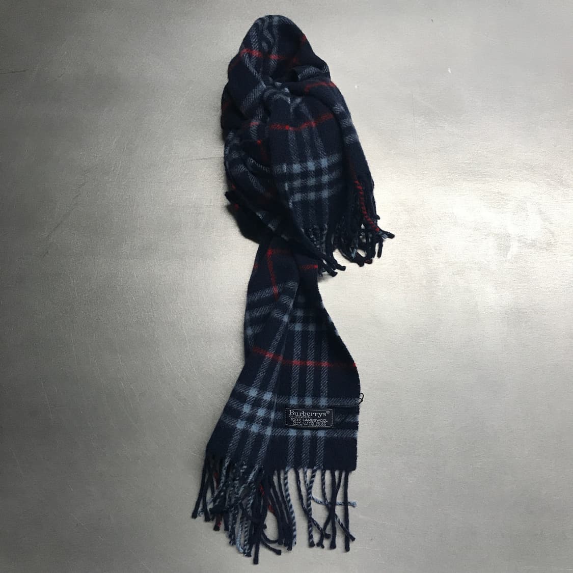 버버리 정품 램스울 머플러 네이비  상품이미지1
