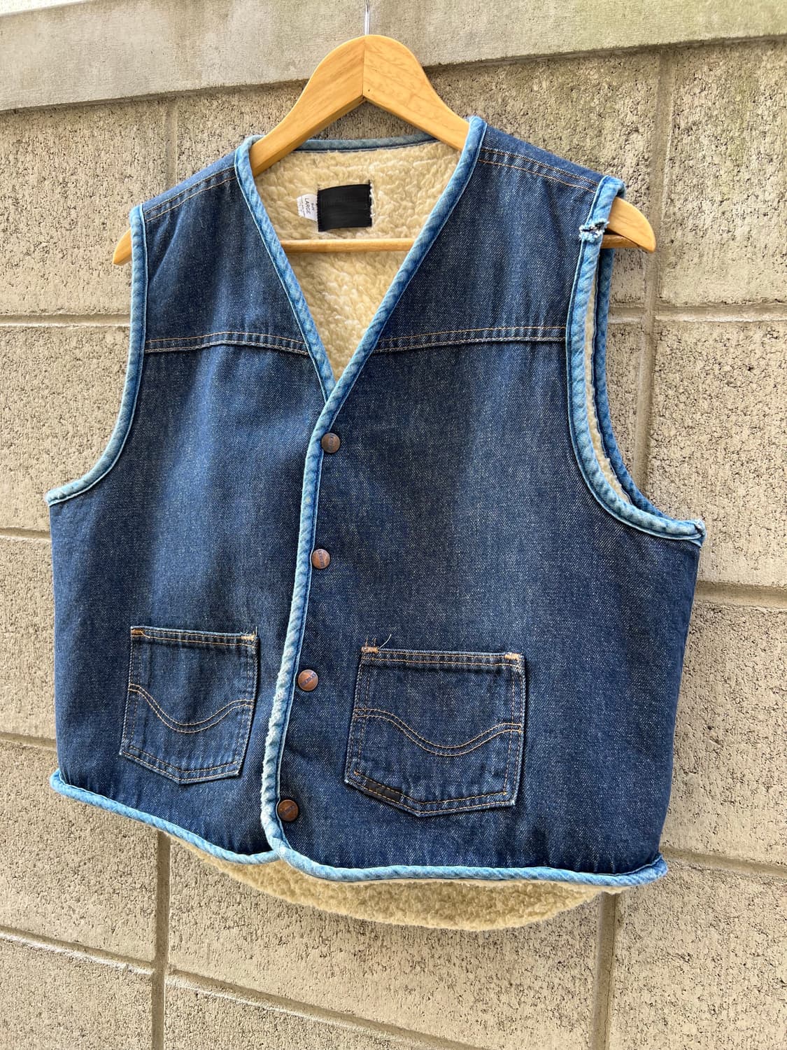 1970s SEARS ROEBUCKS DENIM 빈티지데님쉐르파베스트 상품이미지7