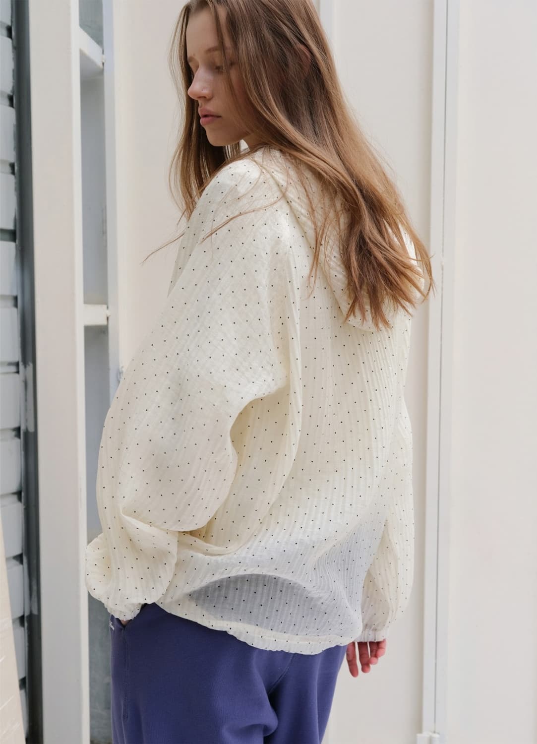 르바 Dot Bubble Hoody Anorak - Cream Butte 상품이미지5