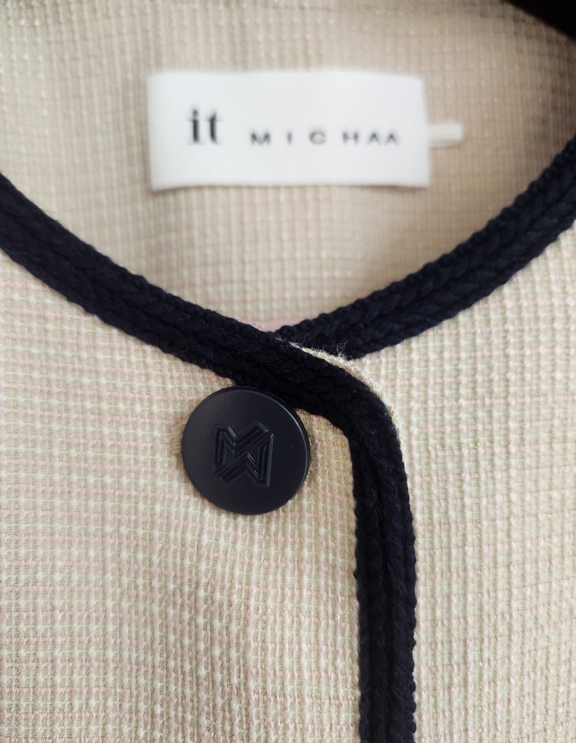 잇미샤 라인블록 크롭 트위드자켓 66사이즈 상품이미지5