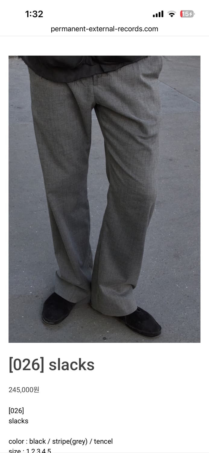 Mudule slacks grey stripe [1size] 상품이미지1