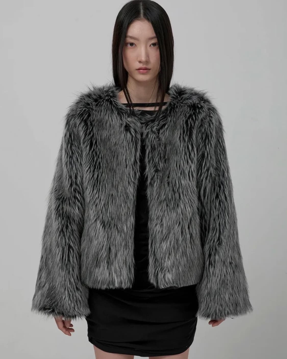 Fur Jacket (FL-046_Charcoal) 상품이미지1