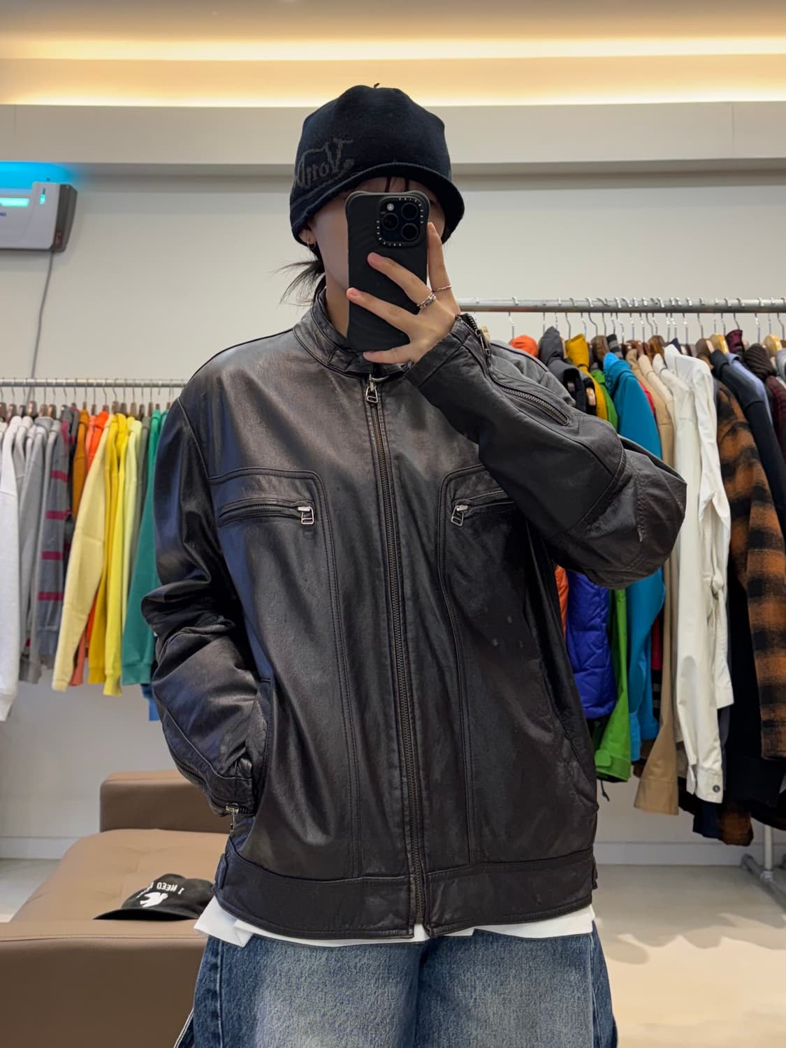 맨즈클럽 레더 바이커 자켓 상품이미지4