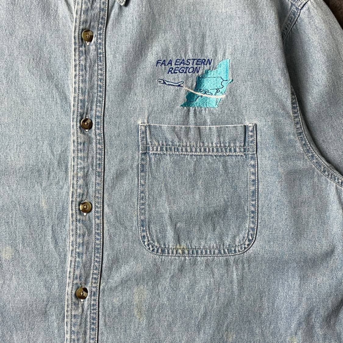 ULTRACLUB 빈티지 다운버튼 코튼 데님 셔츠 A00471 상품이미지3