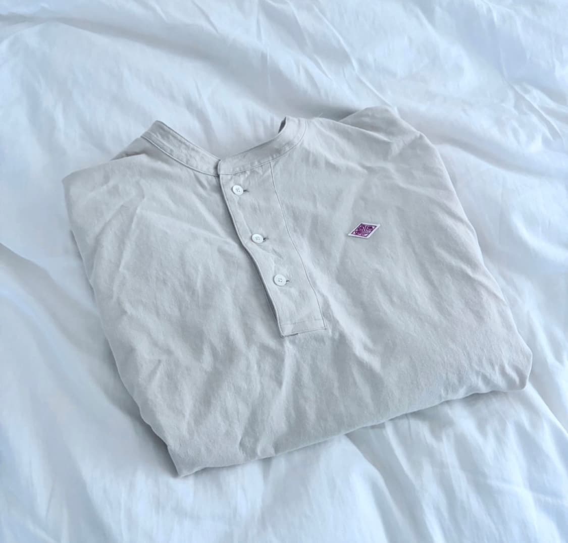 단톤 코튼 헨리넥 블라우스(38) 상품이미지2