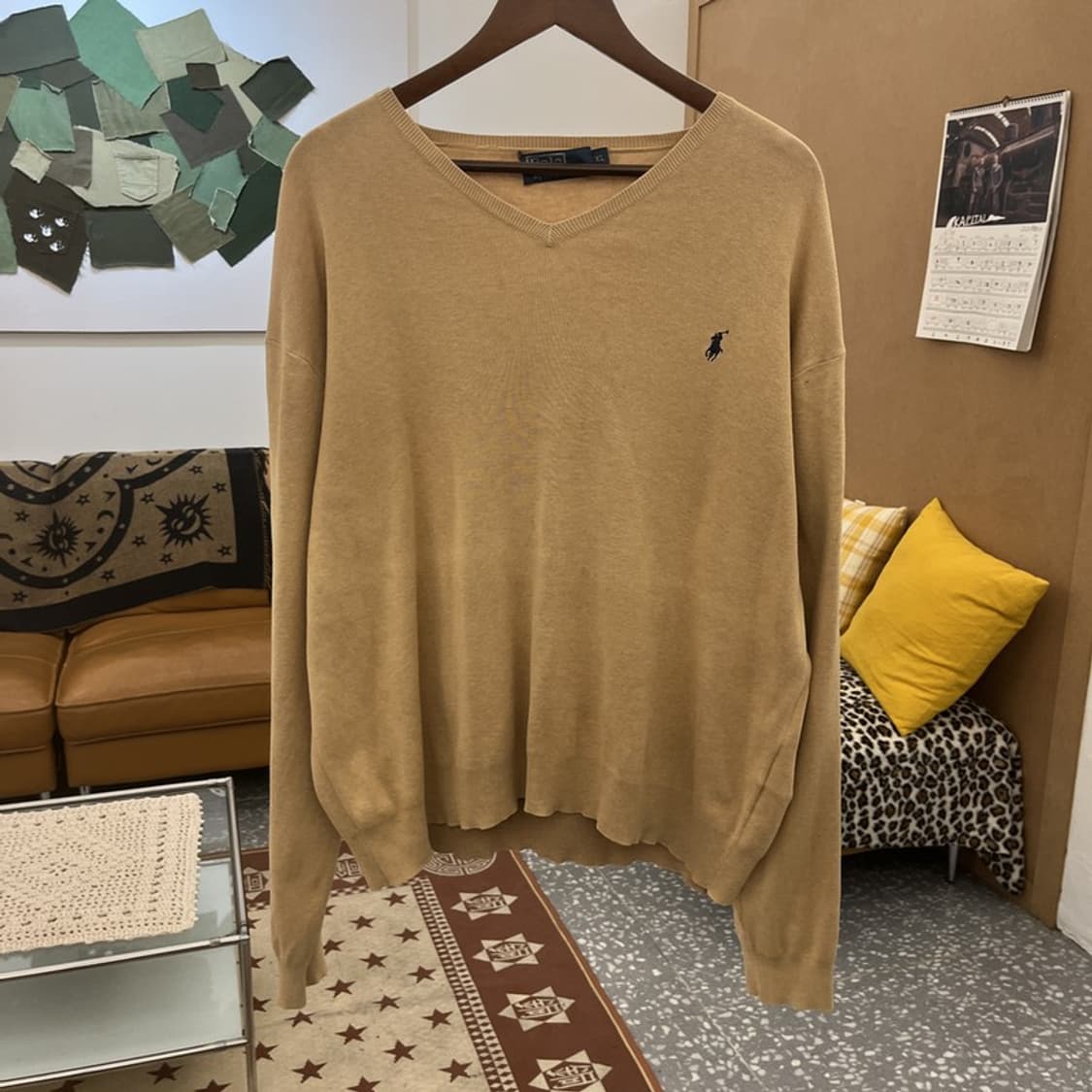 폴로 랄프로렌 모던 캐주얼 빈티지 피마코튼 니트 XL C09850 상품이미지3
