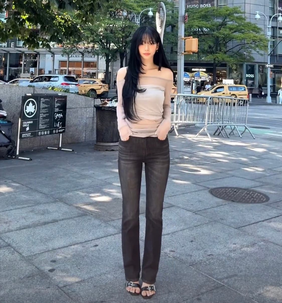 쓰리타임즈 5501 Bootcut black jeans, 쓰리타임즈 카 상품이미지1