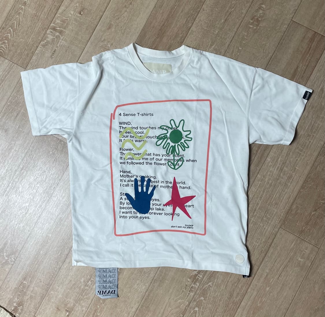 [돈애스크마이플랜_DAMP] 4 SENSE 그래픽 오버사이즈 티_화이트 상품이미지4
