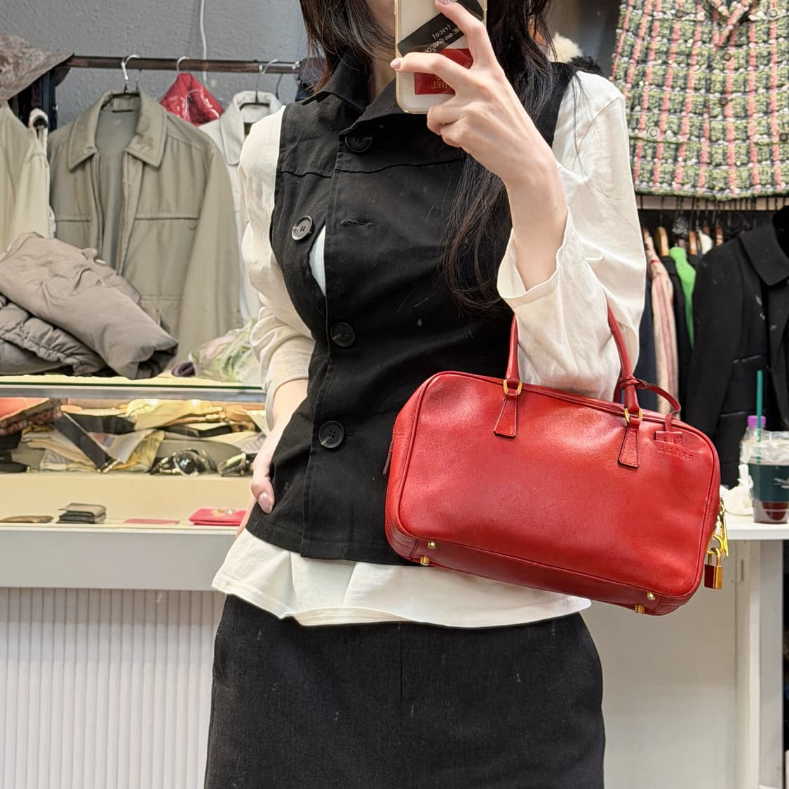 프라다 사피아노 보스턴백 상품이미지2