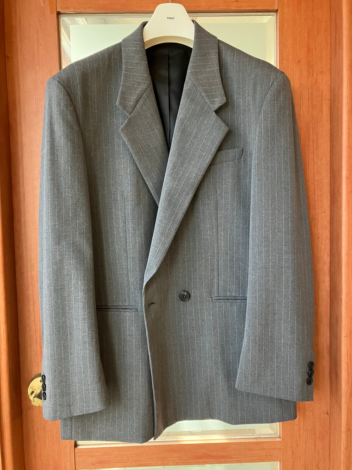 TNGT 핀스트라이프 더블 블레이저 105(새상품급) 상품이미지3