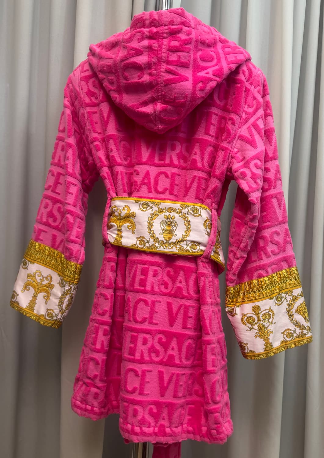 versace home bathrobe women short pink  상품이미지3