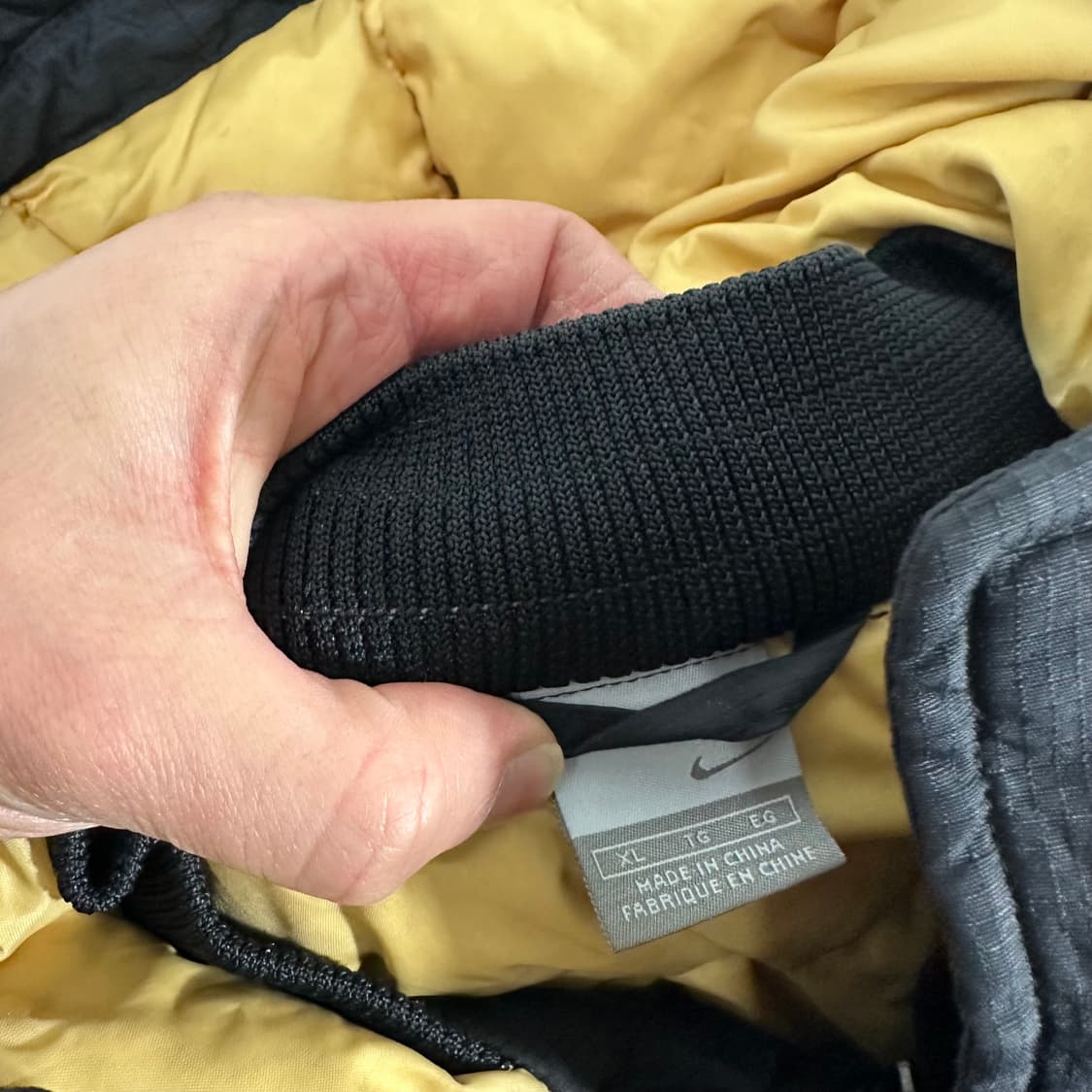 XL 나이키 블랙 덕다운 립스탑 패딩점퍼 상품이미지7