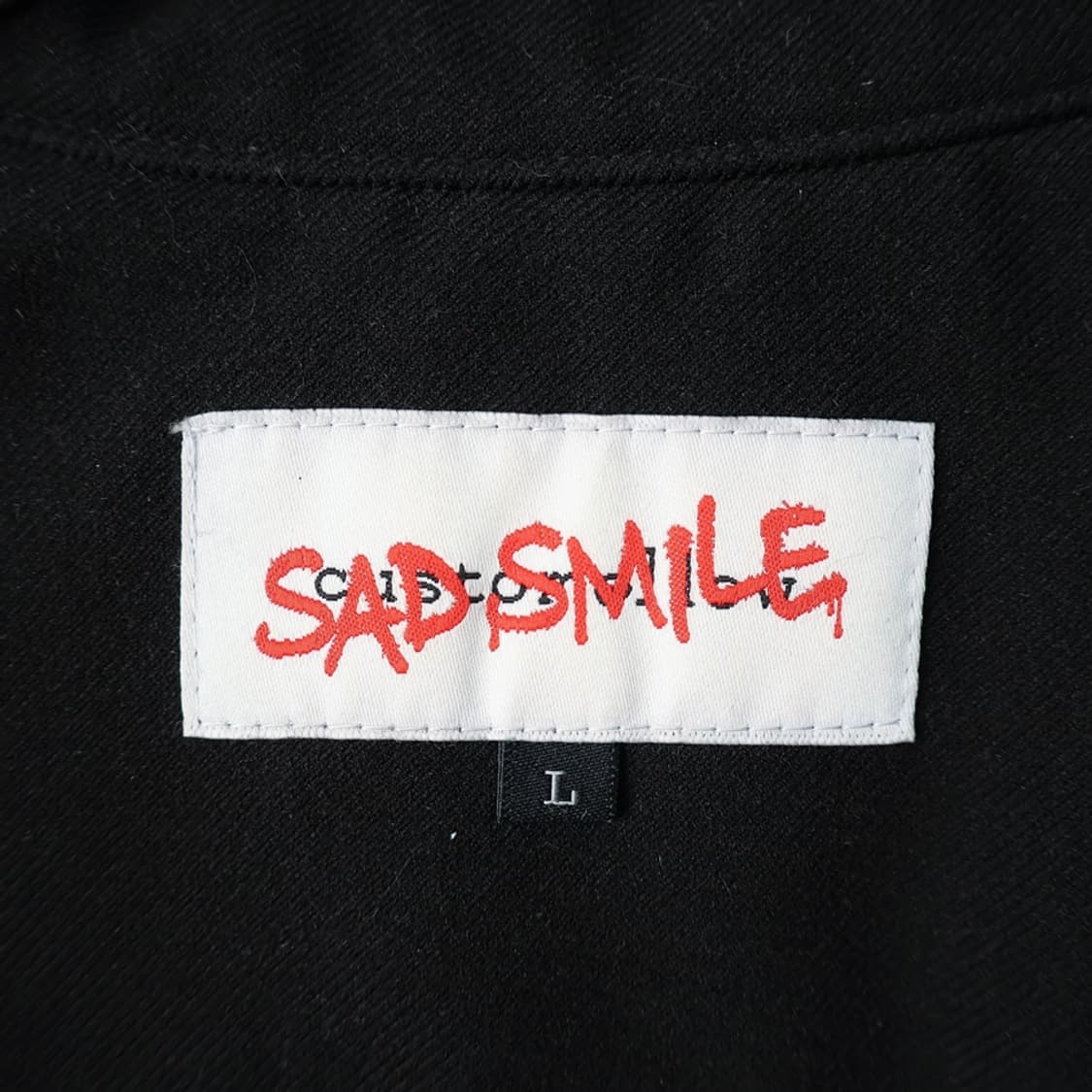 105/커스텀멜로우 새드스마일 버티컬 패딩셔츠 상품이미지8