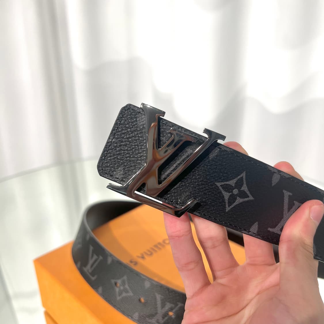 [정품] 루이비통 모노그램 벨트 블랙 상품이미지3