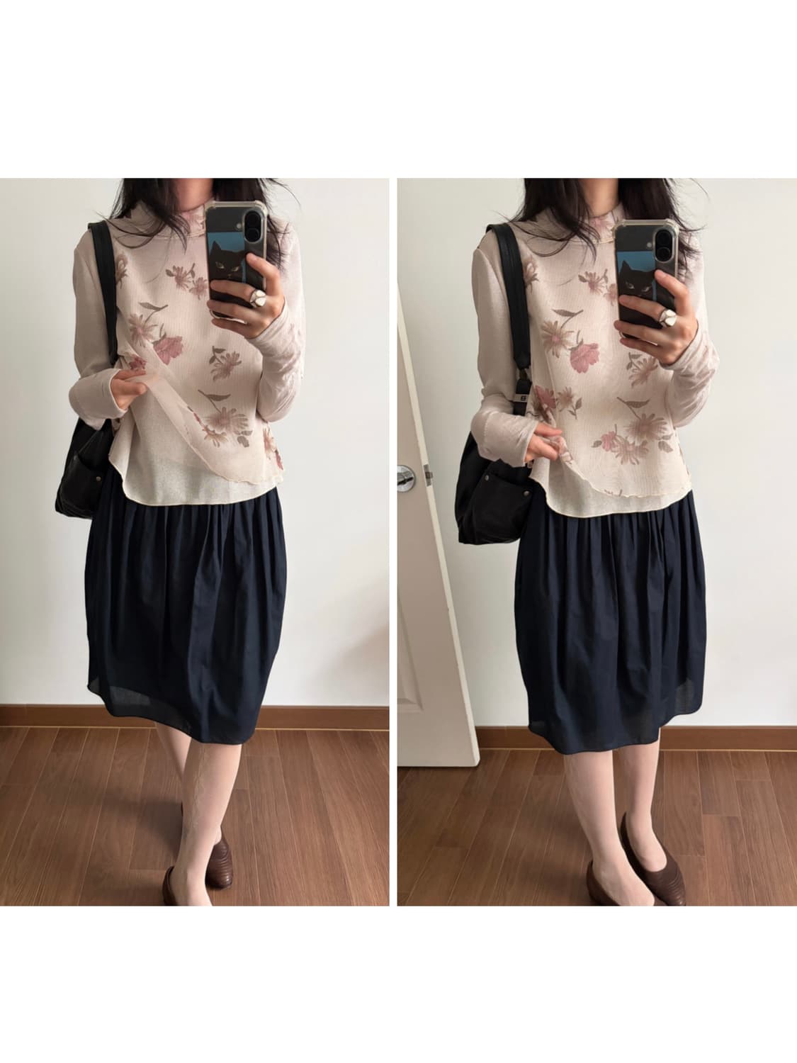 flower patterned top 상품이미지3