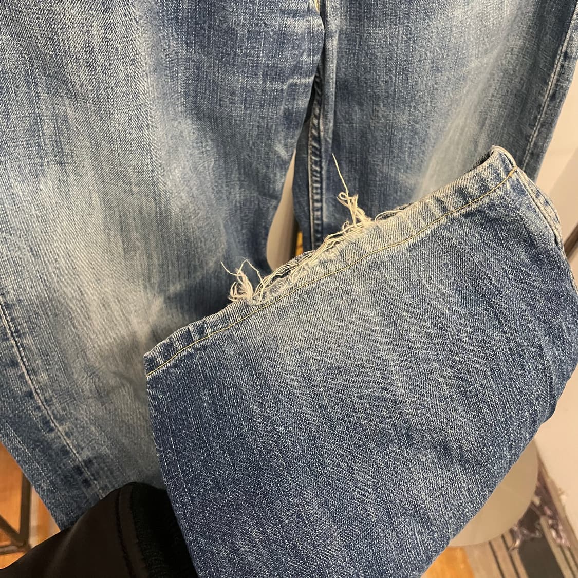 00s 리바이스 503 재팬 라인 워시드 스트레이트 데님 팬츠 상품이미지6