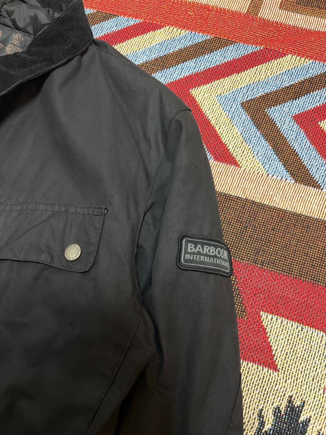 Barbour 바버 인터네셔널 듀크 왁스 자켓 블랙 상품이미지2
