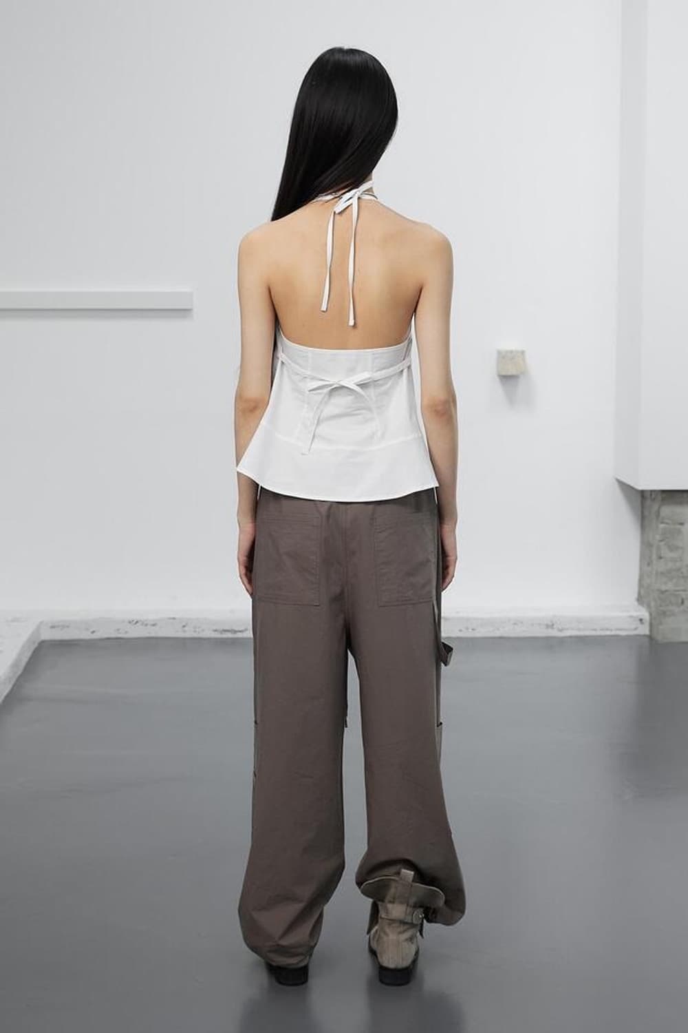 FRILL HALTER PEPLUM BLOUSE 상품이미지3