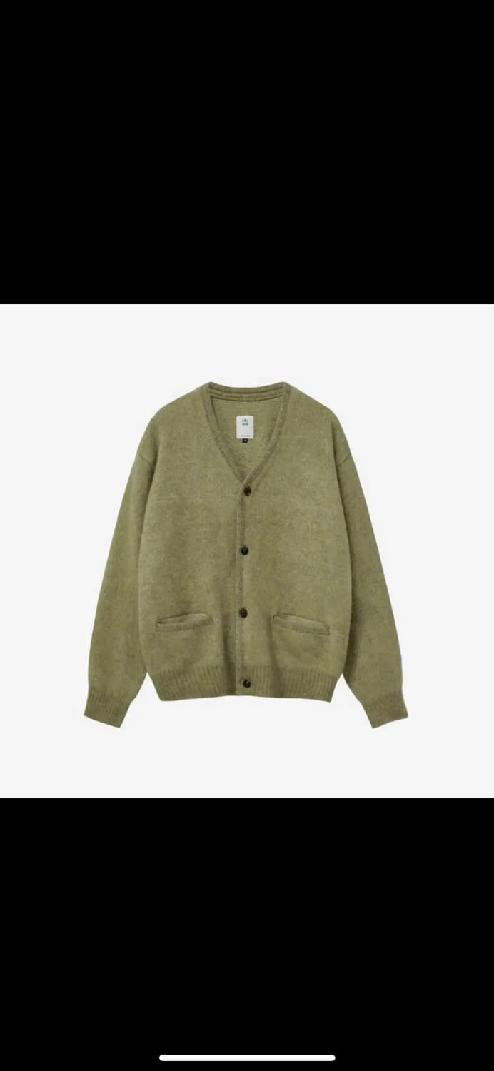 폴리테루 올리브 모헤어 가디건 판매합니다 상품이미지1