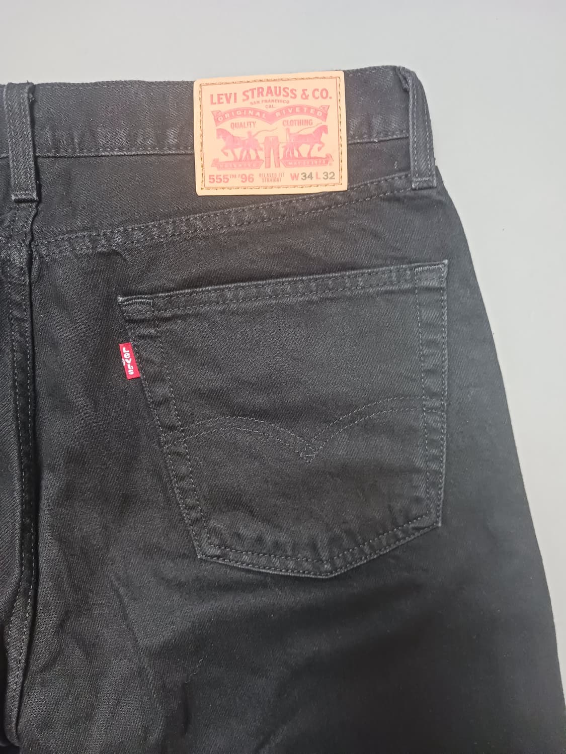 [34] 리바이스 555 96 릴렉스 스트레이트 블랙진 청바지 상품이미지9