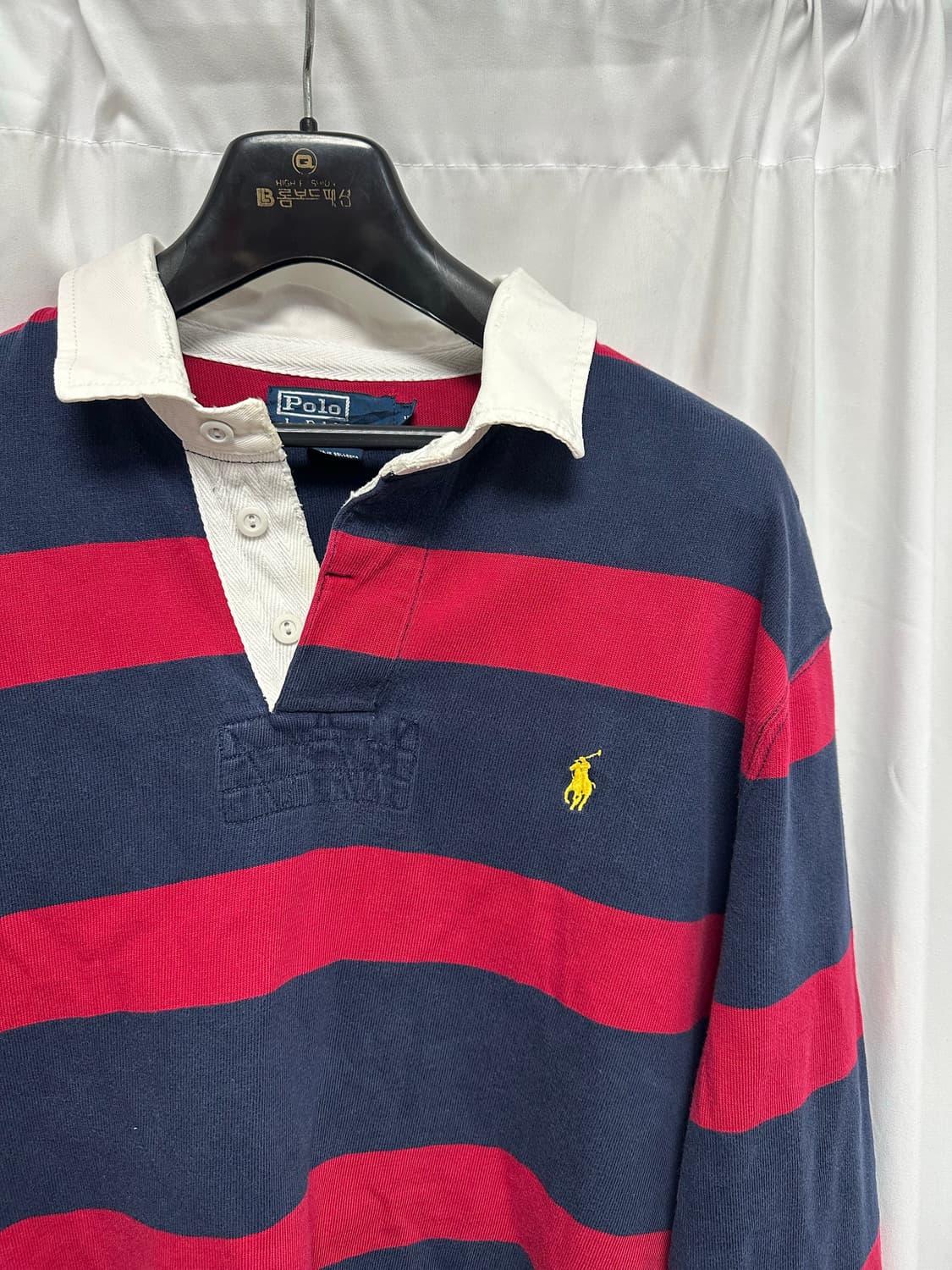 no.140 폴로 랄프로렌 스트라이프 럭비 셔츠 xxl 상태s급 상품이미지2