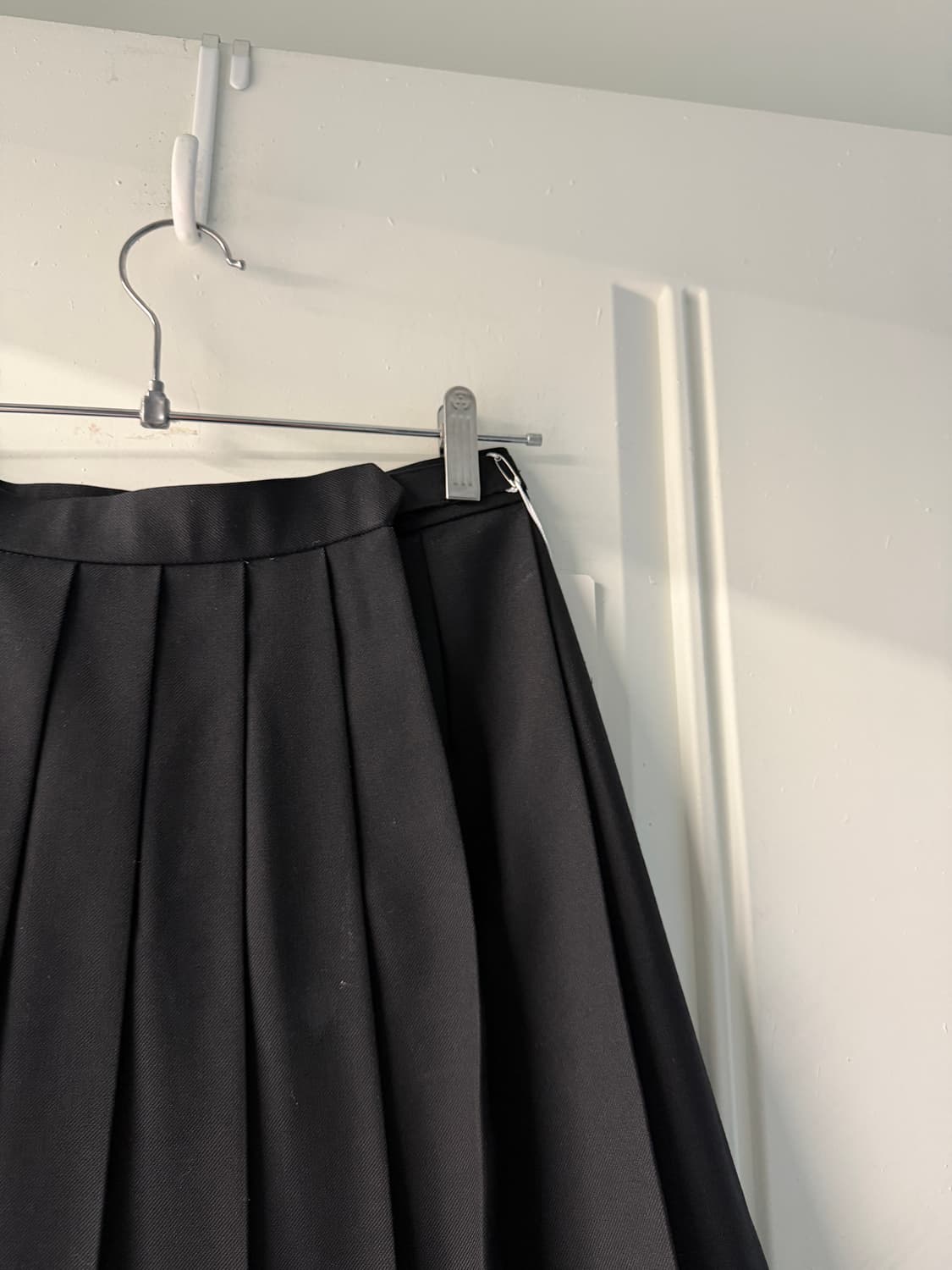 일본빈티지 블랙 플리츠 미디스커트 상품이미지7