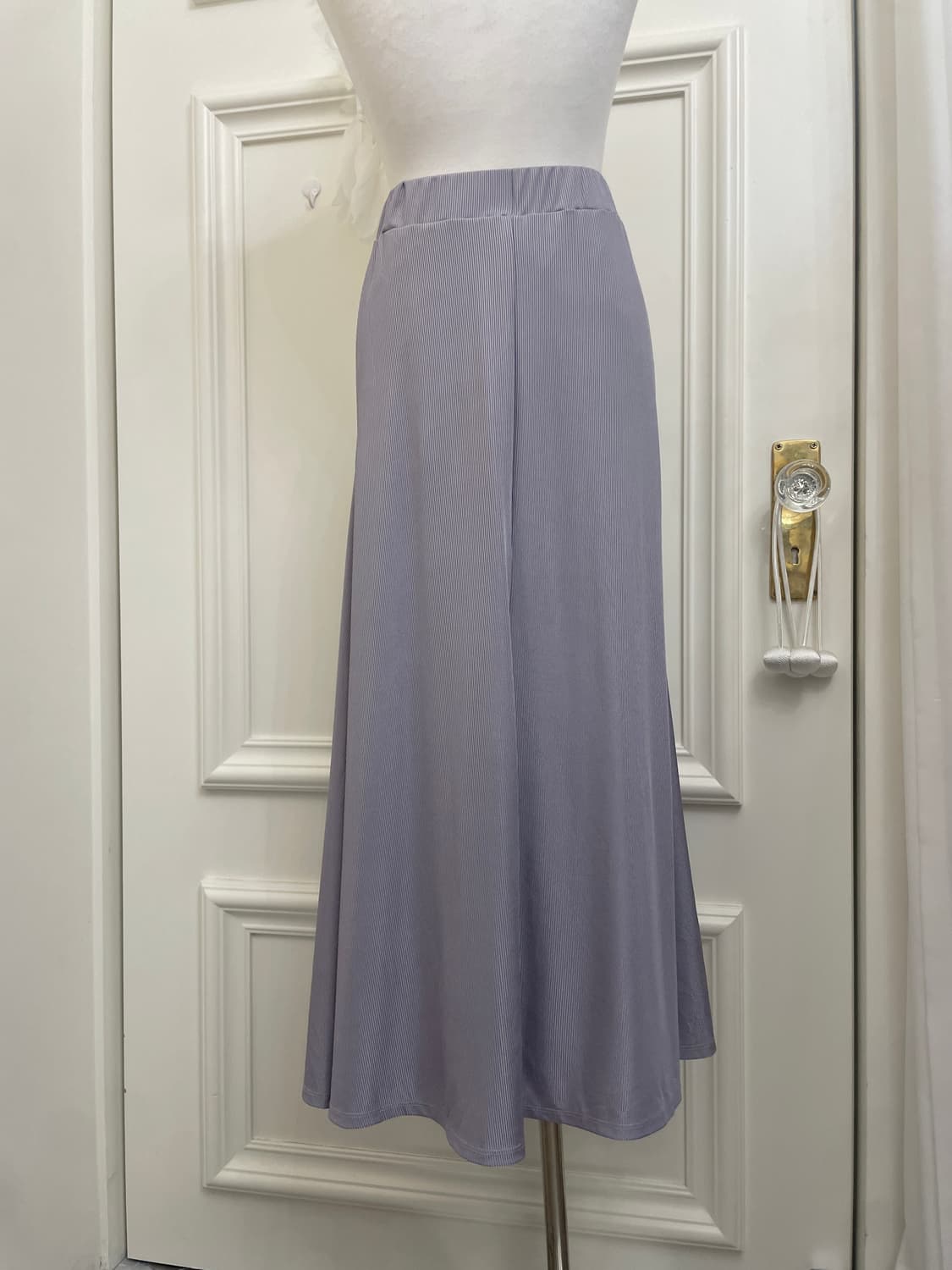 lavender basic long banding skirt 상품이미지4