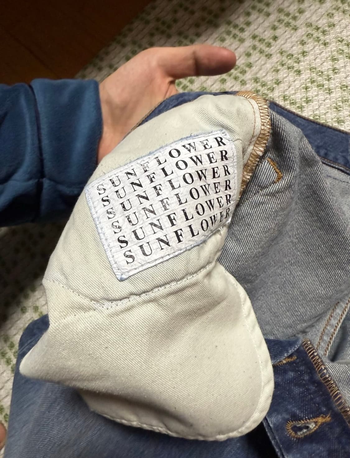 (준스텐드업 착용) 썬플라워 미드블루 루즈핏 데님 31/32 상품이미지5